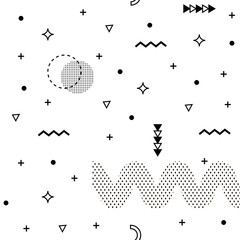 Memphis background. Abstract pattern fashion 80-90s.