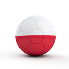 Fototapeta premium Indonesia flag soccer football against a plain white background. 3D Rendering
