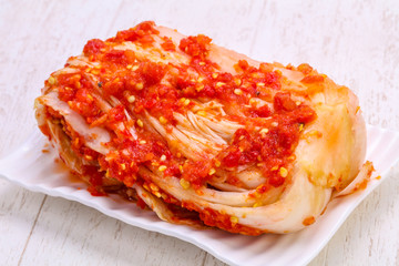 Kimchi fermented cabbage
