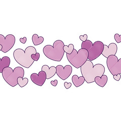hearts love decorative pattern background vector illustration design