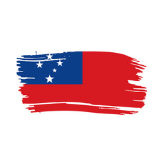 Samoa flag, vector illustration