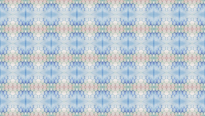 Macro image of pale blue honeycomb like pattern inside ancient kaleidoscope