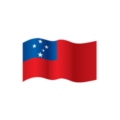 Samoa flag, vector illustration