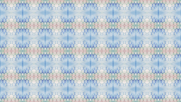 Macro image of pale blue honeycomb like pattern inside ancient kaleidoscope