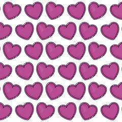 hearts love decorative pattern background vector illustration design