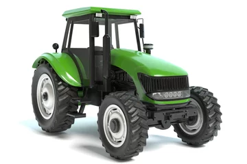 Abwaschbare Fototapete Jungenzimmer 3D-Darstellung eines landwirtschaftlichen Traktors