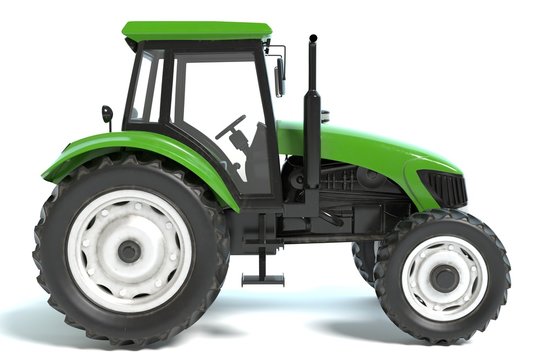 3d illustration of a farming tractor