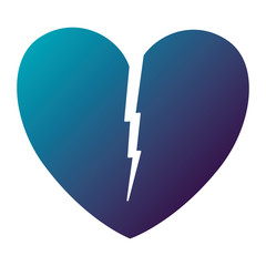 heart love broken icon vector illustration design