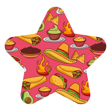 mexican fast food seamless pattern vector illustration