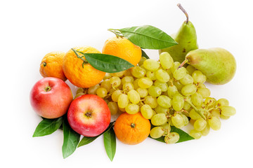 Fresh fruits. exotic fruits isolated on white
