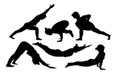 women yoga vector