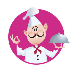 cartoon chef vector illustration