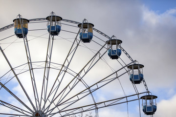 a Ferris wheel in an amusement park