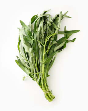water spinach / ong choy on white background