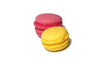 macaroons isolated on the white background