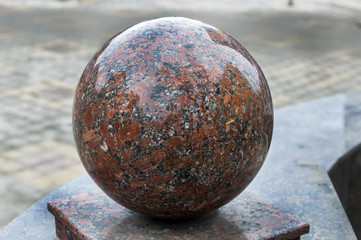Sphere ball stone Bollards of marble chips