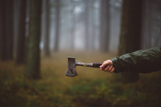 Hand Holding Hatchet