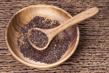 Seeds of black quinoa - Chenopodium quinoa