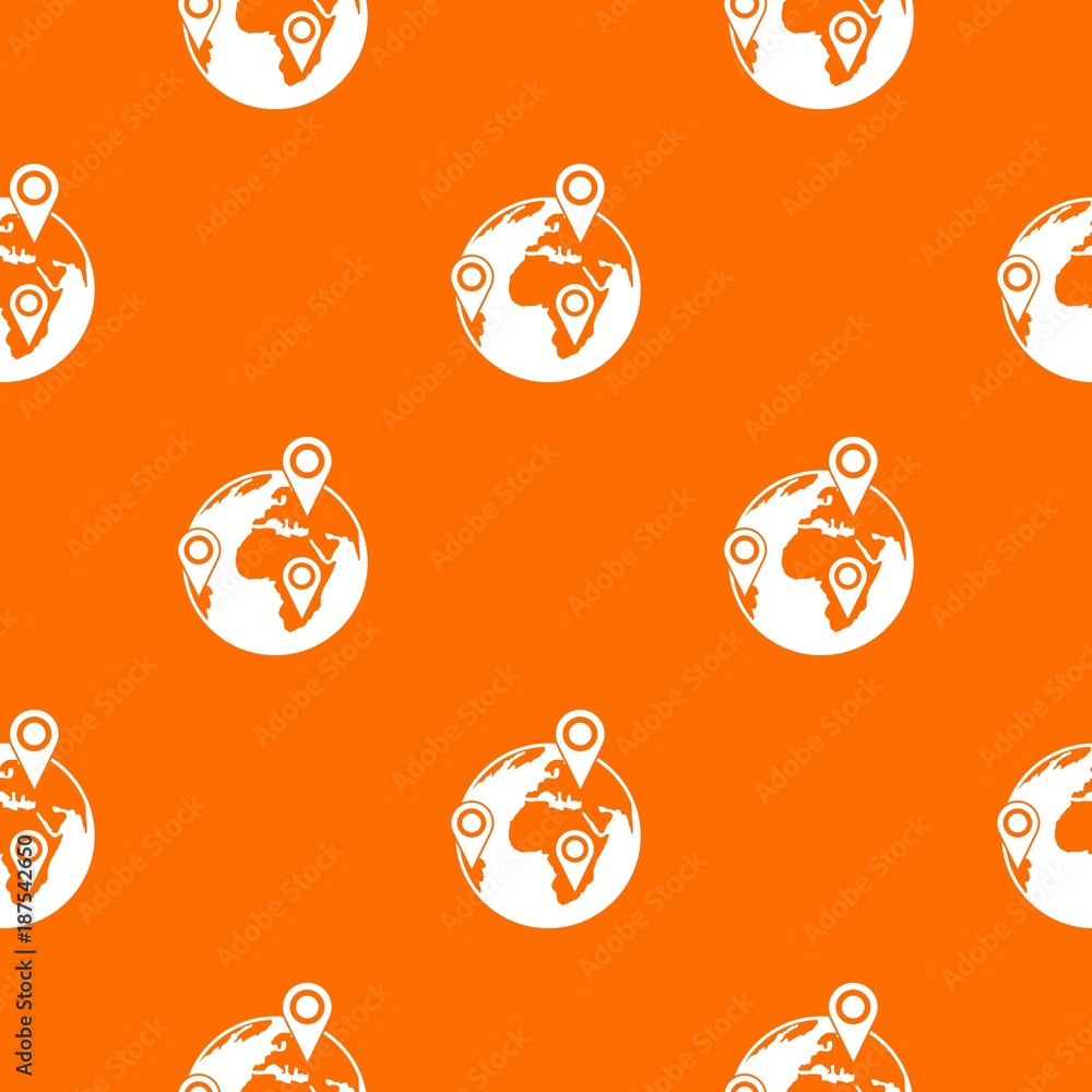Poster globe of network pattern seamless