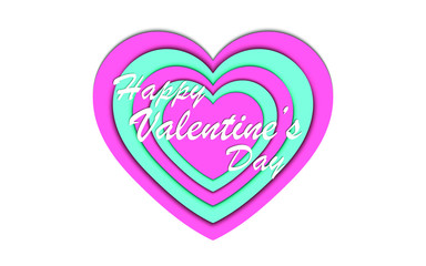 Valentine’s Day greeting card. Web banner. Vector illustration. 