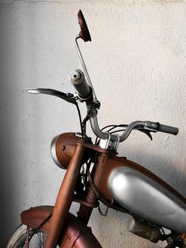 Vintage scooter closeup