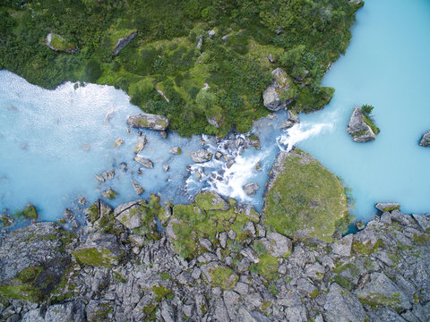 Aerial view of Shavla lakes, Altai