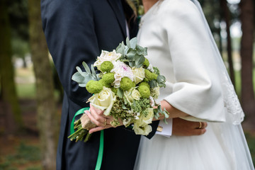 Handsome wedding couple