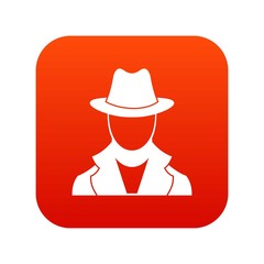 Spy icon digital red