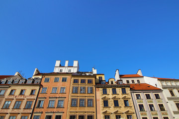 Casas de colores en Varsovia, Polonia