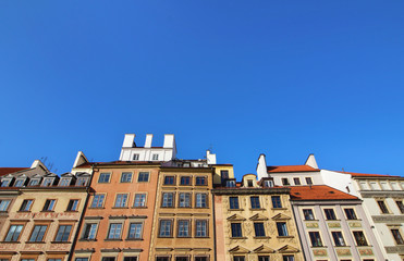 Casas de colores en Varsovia, Polonia