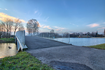 Most w parku Lewityn - Park Lewityn - Pabianice