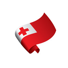 Tonga flag, vector illustration