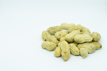 groundnut isolated on white background. peanut isolated on white