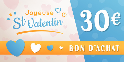 Saint Valentin - Bon d'Achat - 30 euros