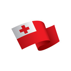 Tonga flag, vector illustration