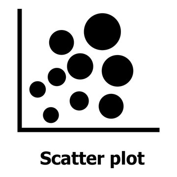 Scatter Plot Icon, Simple Style.