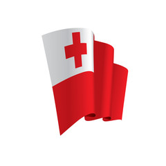 Tonga flag, vector illustration