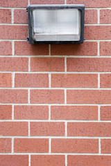 Lamp on the brick wall