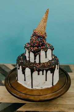 Ice Cream Drip Cake
