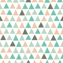Seamless geometric pattern with triangles in a hand-drawn style. Vector template.