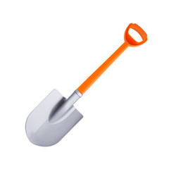 orange plastic shovel