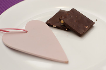 Chocolate heap with heart