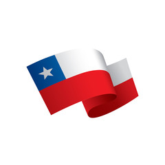 Chile flag, vector illustration