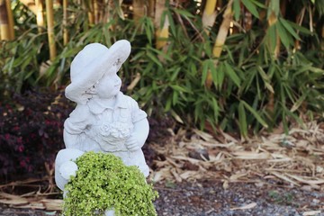 Vintage sculpture garden decoration