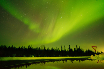 Fototapete Northern Lights Aurora Borealis Green Purple Blue Stars North Pole Iceland Russia Nelen Ru