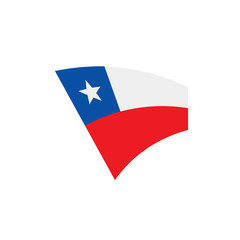 Chile flag, vector illustration