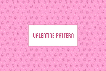 Vector hearts and flowers pattern. Design of hand drawn objects for St. Valentine's day, wedding