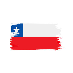 Chile flag, vector illustration