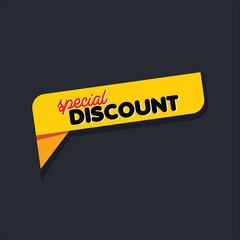 Special Discount Label Vector Template Design