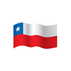Chile flag, vector illustration